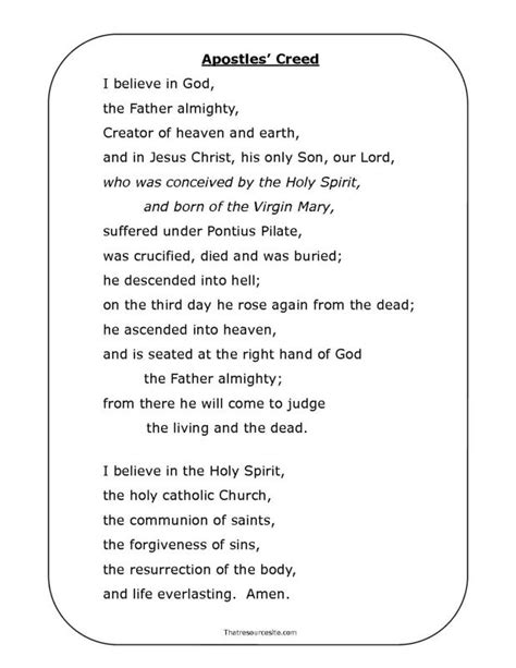 apostles' creed new version pdf.